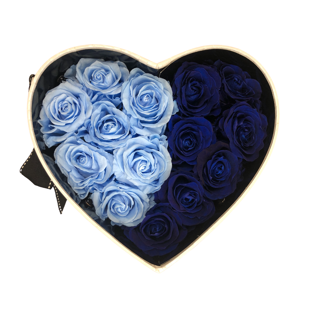 White Heartfully Blue