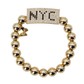 Yellow Gold Plated Pavé “NYC” Bracelet